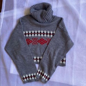 isla print winter sweater turtle neck